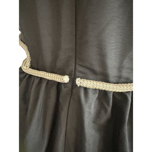 WAYF Black Jeweled Cutout Puff Sleeve Dress Size M - Picture 6 of 8